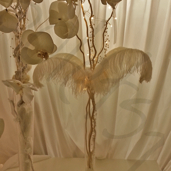 decadent-ostrich-feather-table-decoratio