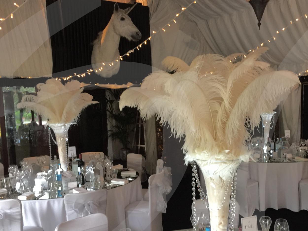 Large Ostrich Feathers For Wedding, Party, Costume Decoration – 35-40cm / 50-60cm, UK