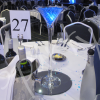 vivid blue table decoration